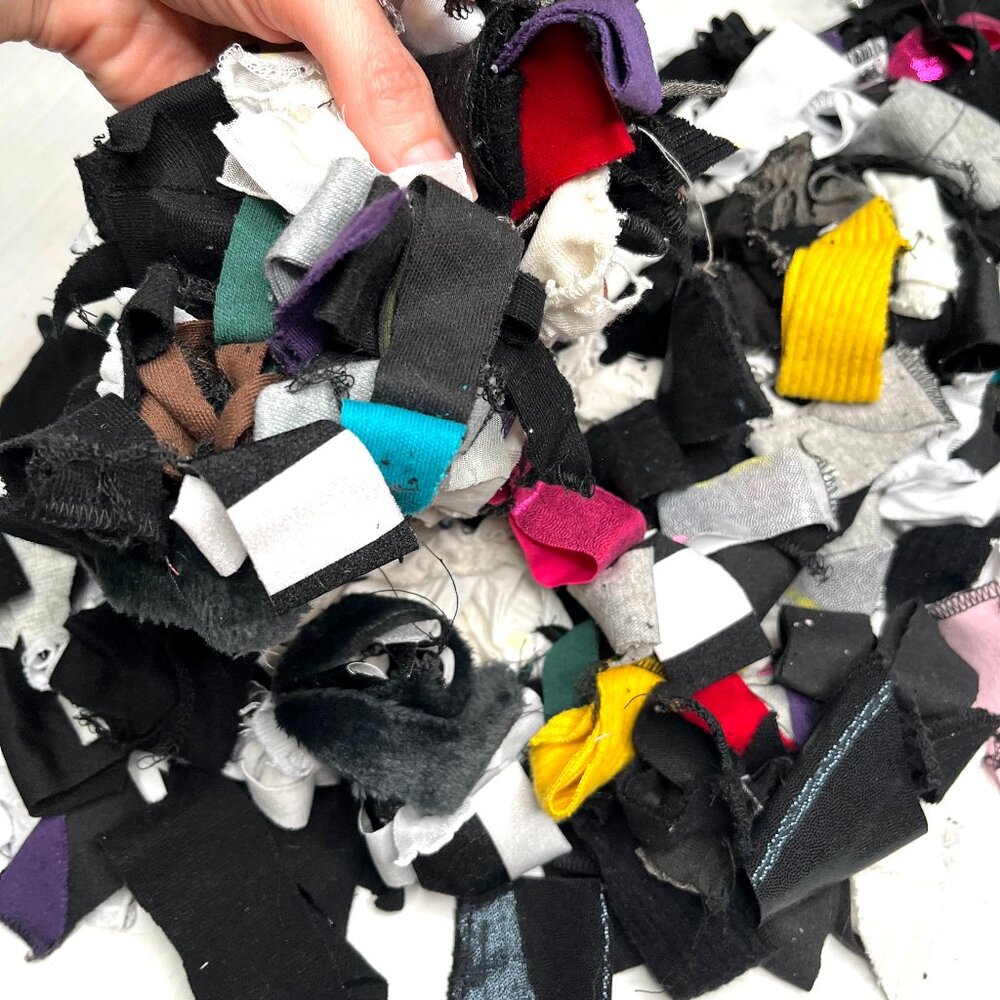 1# Small Fabric Scraps for Sewing Scrapbooking Crafts Plush Stuffing Collage LOT